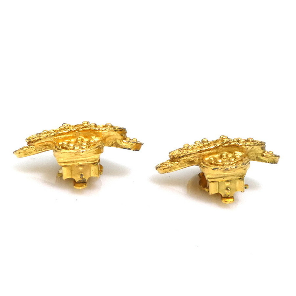 CHANEL Gold Logo Earrings - Picture 3 of 5
